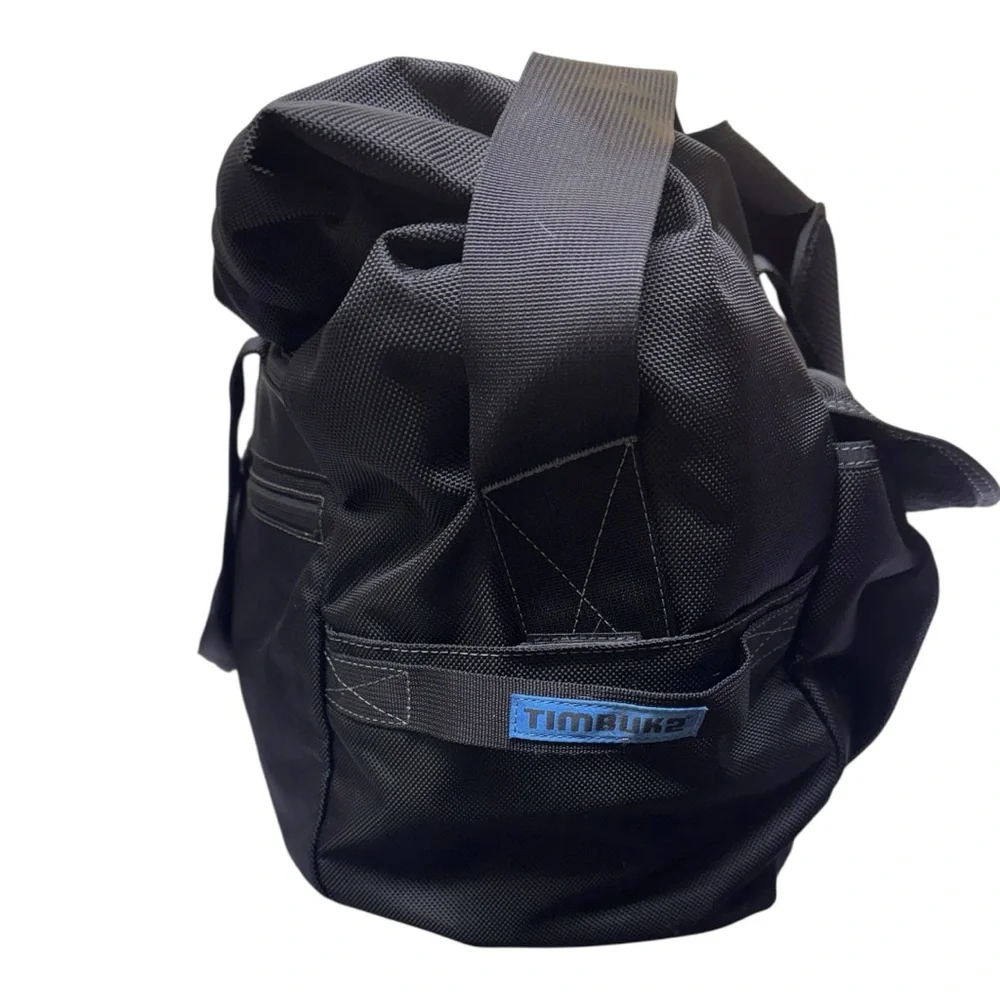 Timbuk2 Hemlock Duffel Roll-top Velcro Messenger Bag, Black, Crossbody